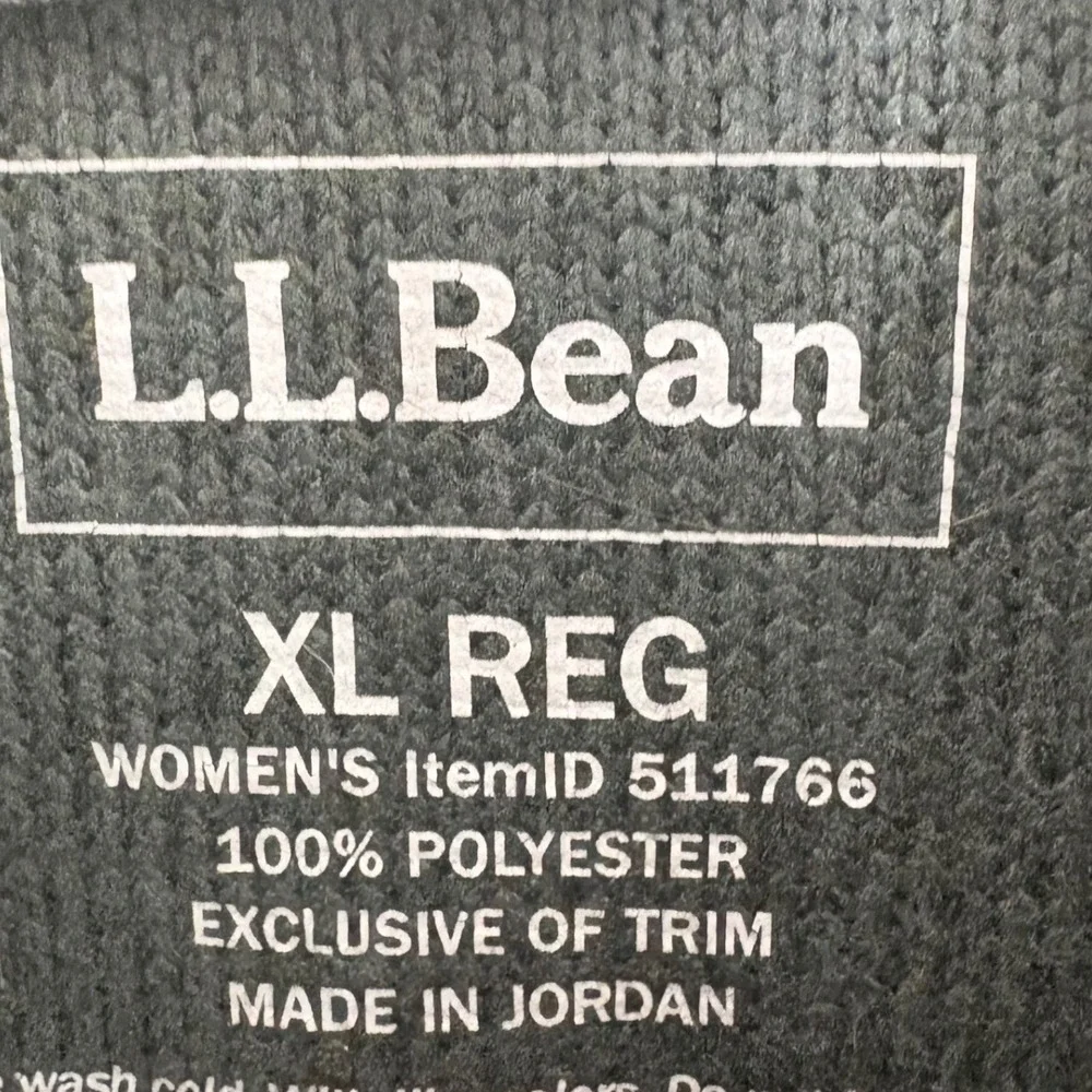 LL Bean Sweater Fleece Vest XL Green Heather Full Zip Pocket Gorpcore Prep - Picture 2 of 7